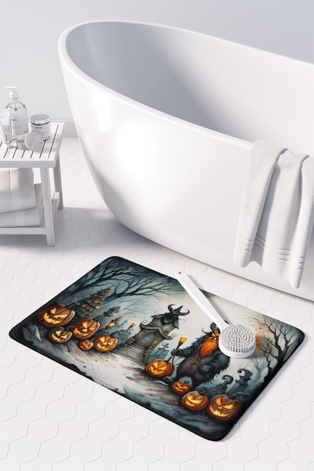 Krampus Christmas Demon Kitchen or Bath Mat