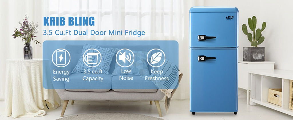 Compact Refrigerator with Freezer for Dorm, Office, Apartment