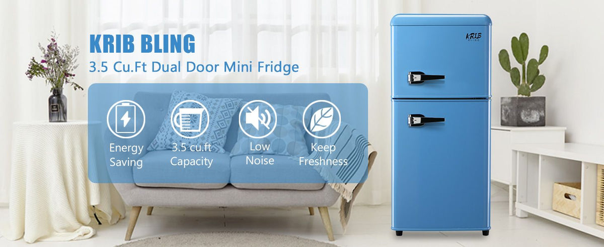 Compact Refrigerator with Freezer for Dorm, Office, Apartment