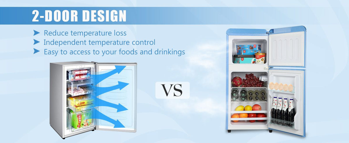 Compact Refrigerator with Freezer for Dorm, Office, Apartment