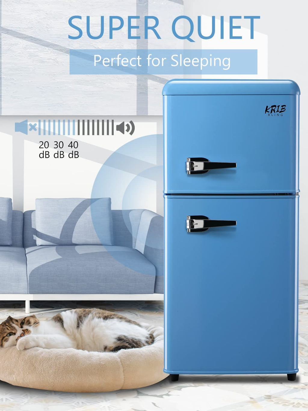 Compact Refrigerator with Freezer for Dorm, Office, Apartment