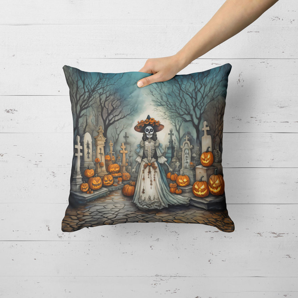 La Catrina Skeleton Halloween Decorative Pillow