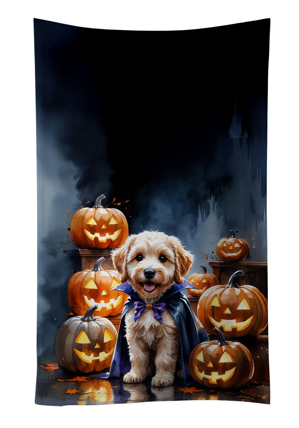 Premium Halloween Kitchen Towel – Minky Plush Front, Cotton Terry Back – Absorbent & everyday