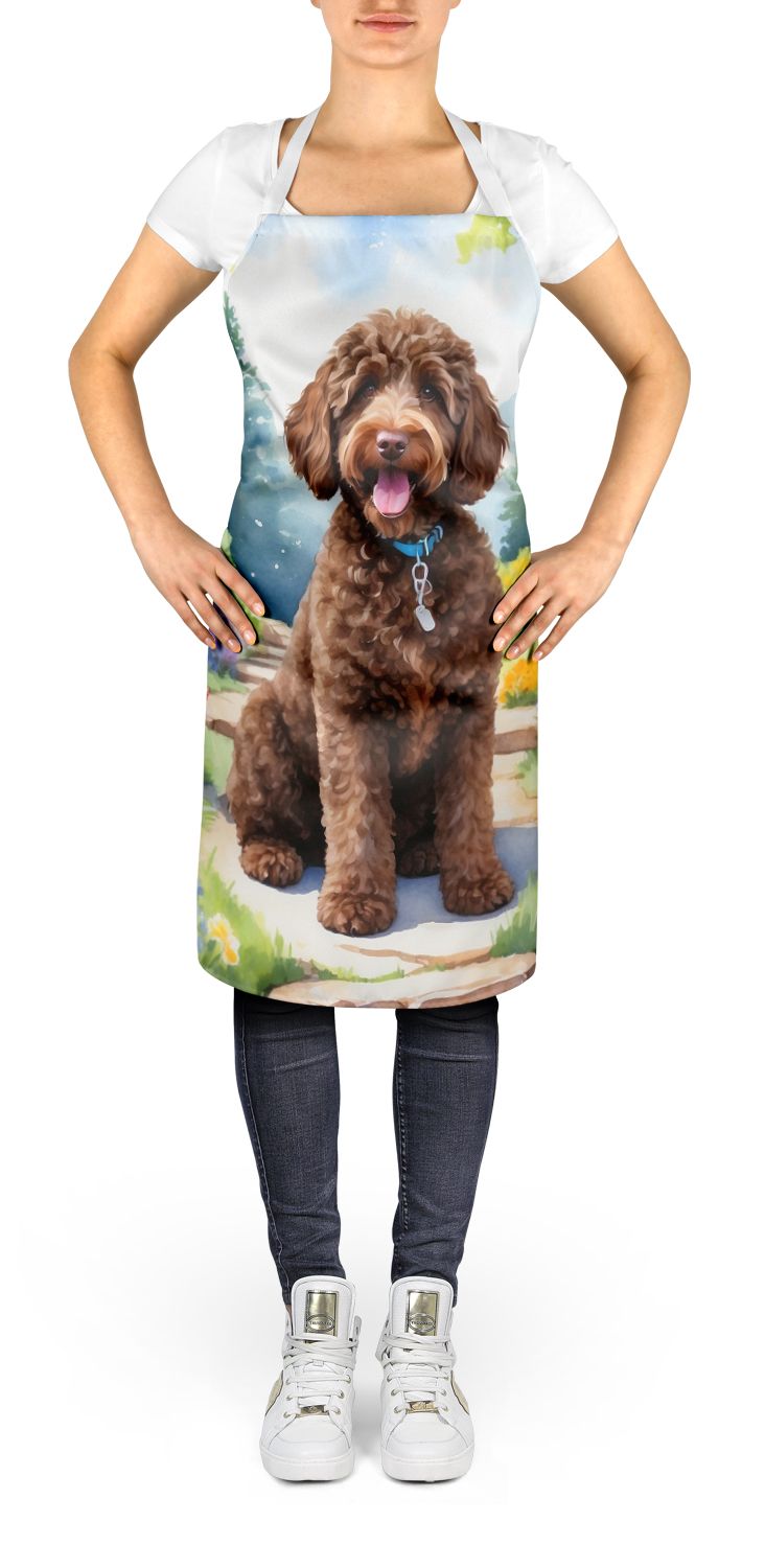 Labradoodle Spring Path Art Apron