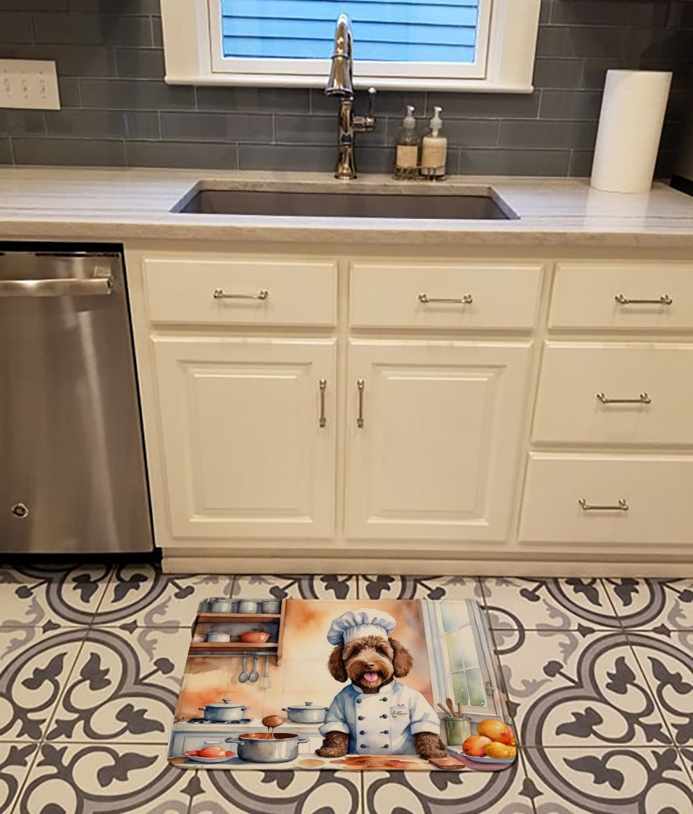 Labradoodle Chef Cushioned Kitchen and Bath Mat