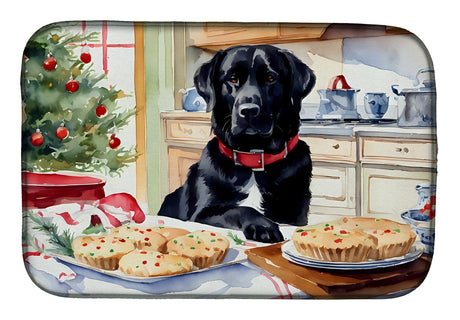Labrador Retriever Christmas Cookie Dish Drying Mat