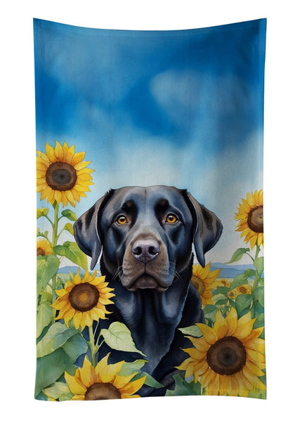 Labrador Retriever in Sunflowers Kitchen Towel