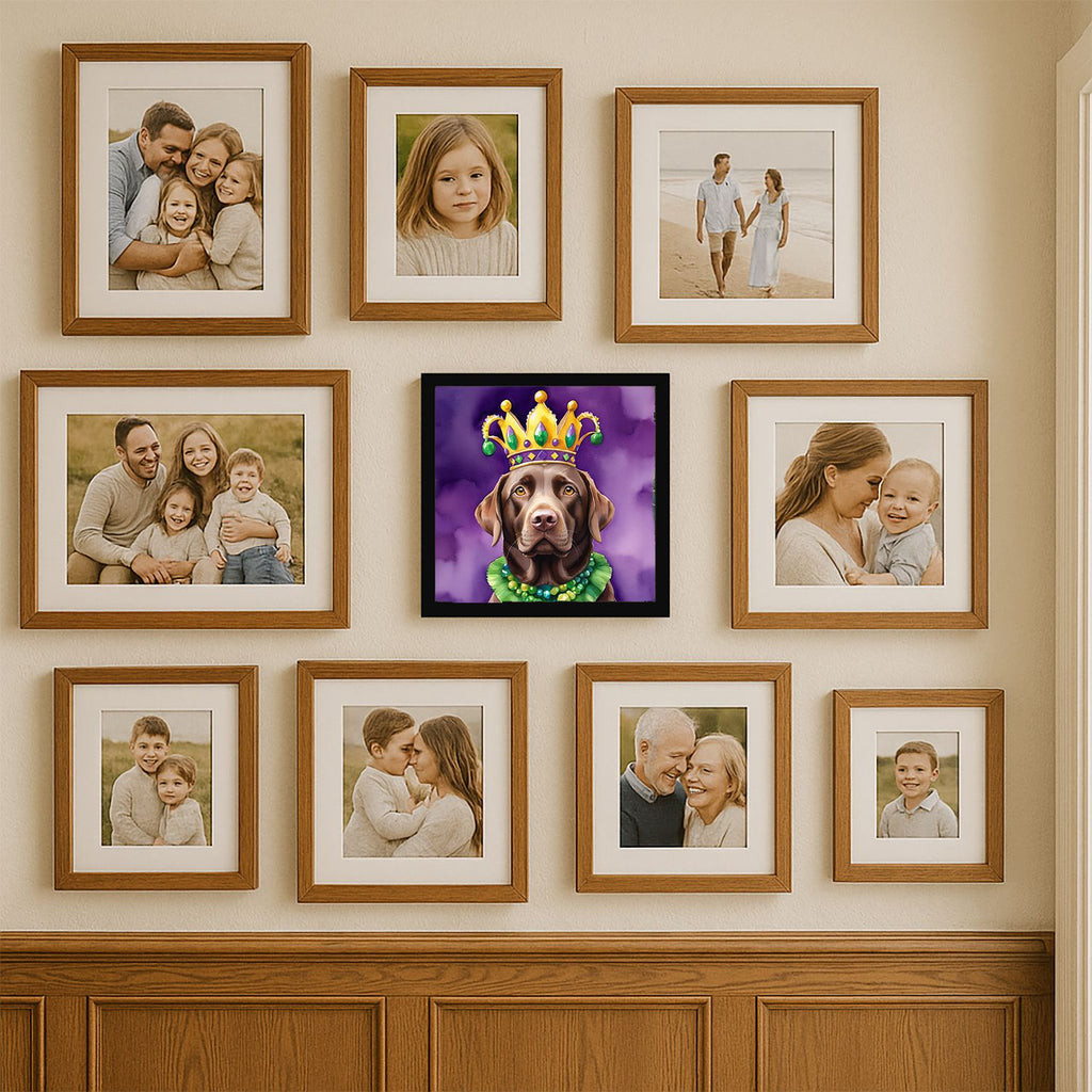 Labrador Retriever King of Mardi Gras Wall Art