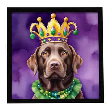 Labrador Retriever King of Mardi Gras Wall Art