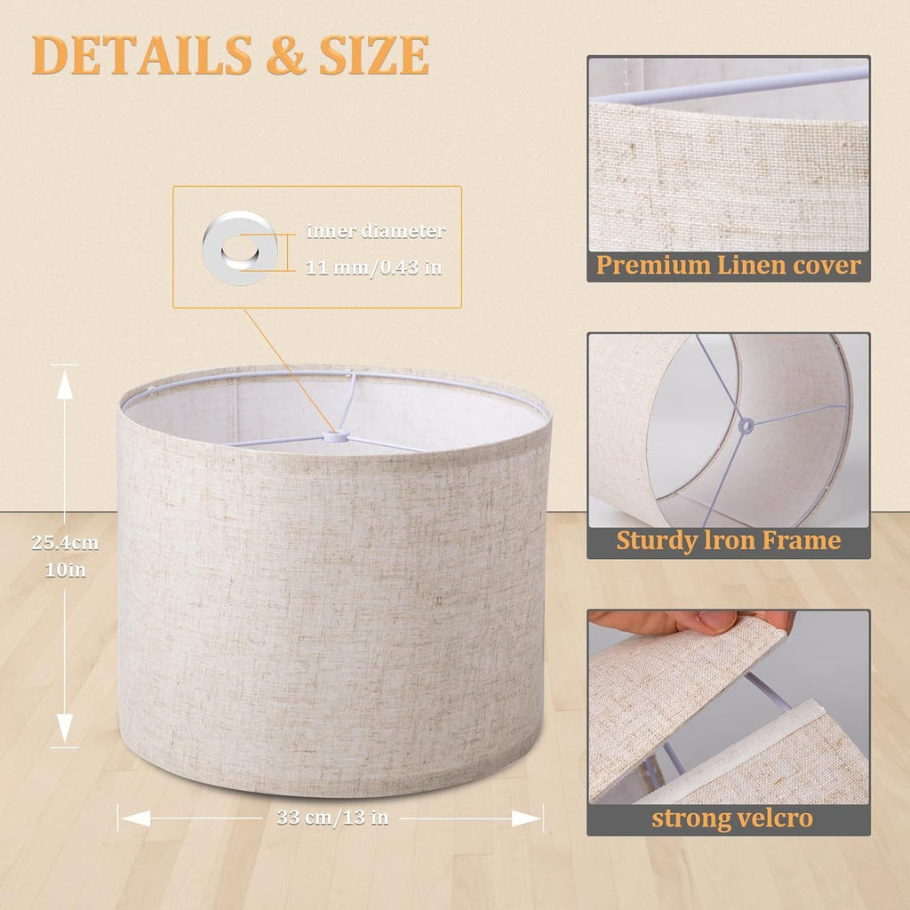 Beige Drum Shade for Table and Floor Lamps