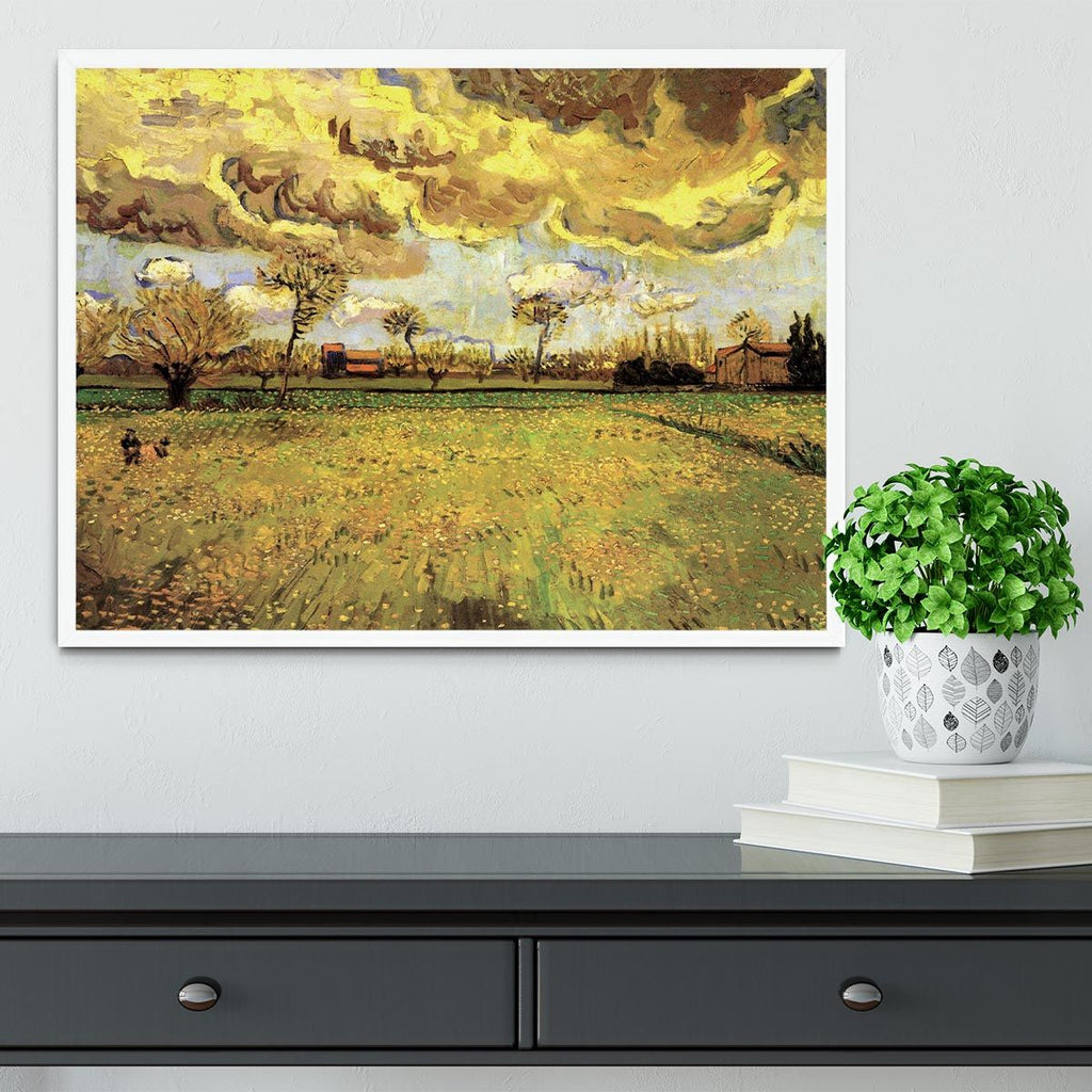Van Gogh Landscape Under a Stormy Sky Framed Print