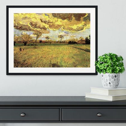 Van Gogh Landscape Under a Stormy Sky Framed Print