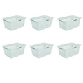 Large 2 Bushel Plastic Laundry Basket with 4 Comfort Grip Handles - Mint, 6 Pack