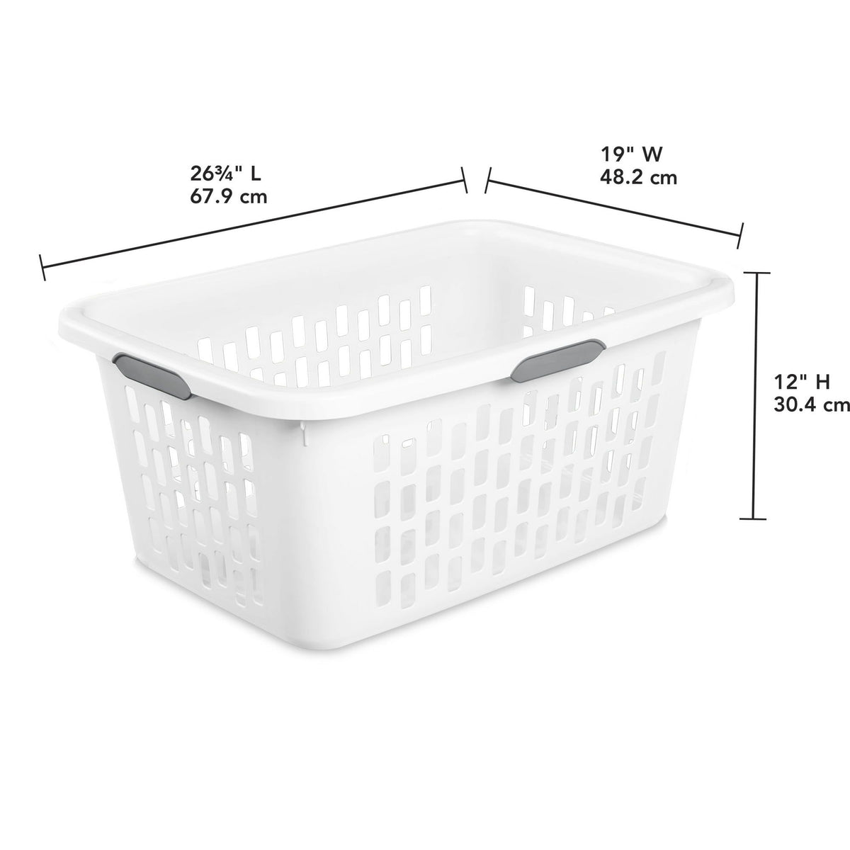 Large Laundry Basket Set with Comfort Grip Handles - 6 Pack