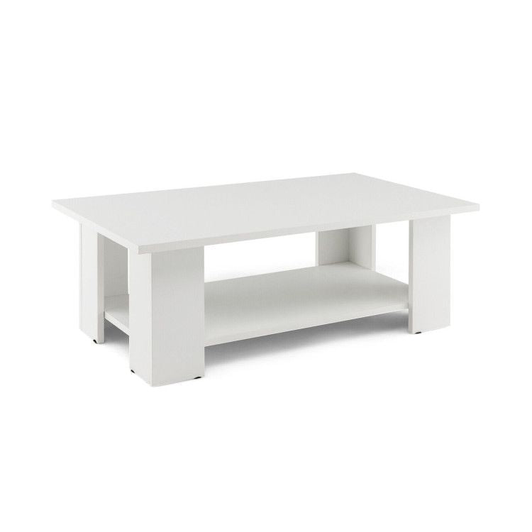 Modern Two-Tier Coffee Table With Open Storage