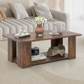 41- Modern Coffee Table with Spacious Storage Shelf - Coffee