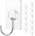 Transparent Self-Adhesive Utility Hooks for Home and Outdoor Use