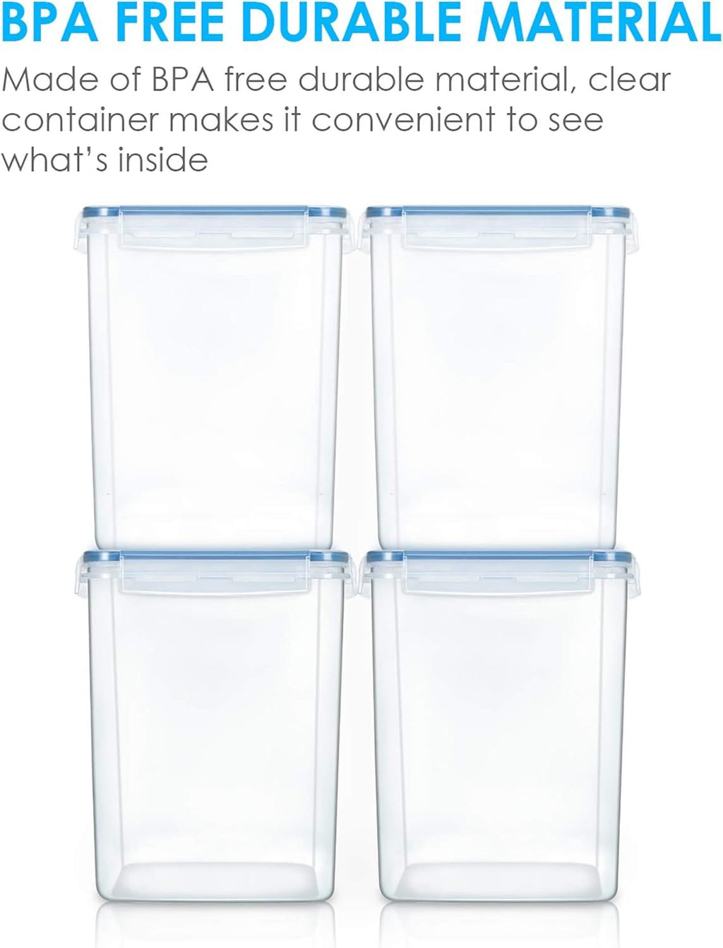 Airtight Pantry Canister Set with Cups and Labels
