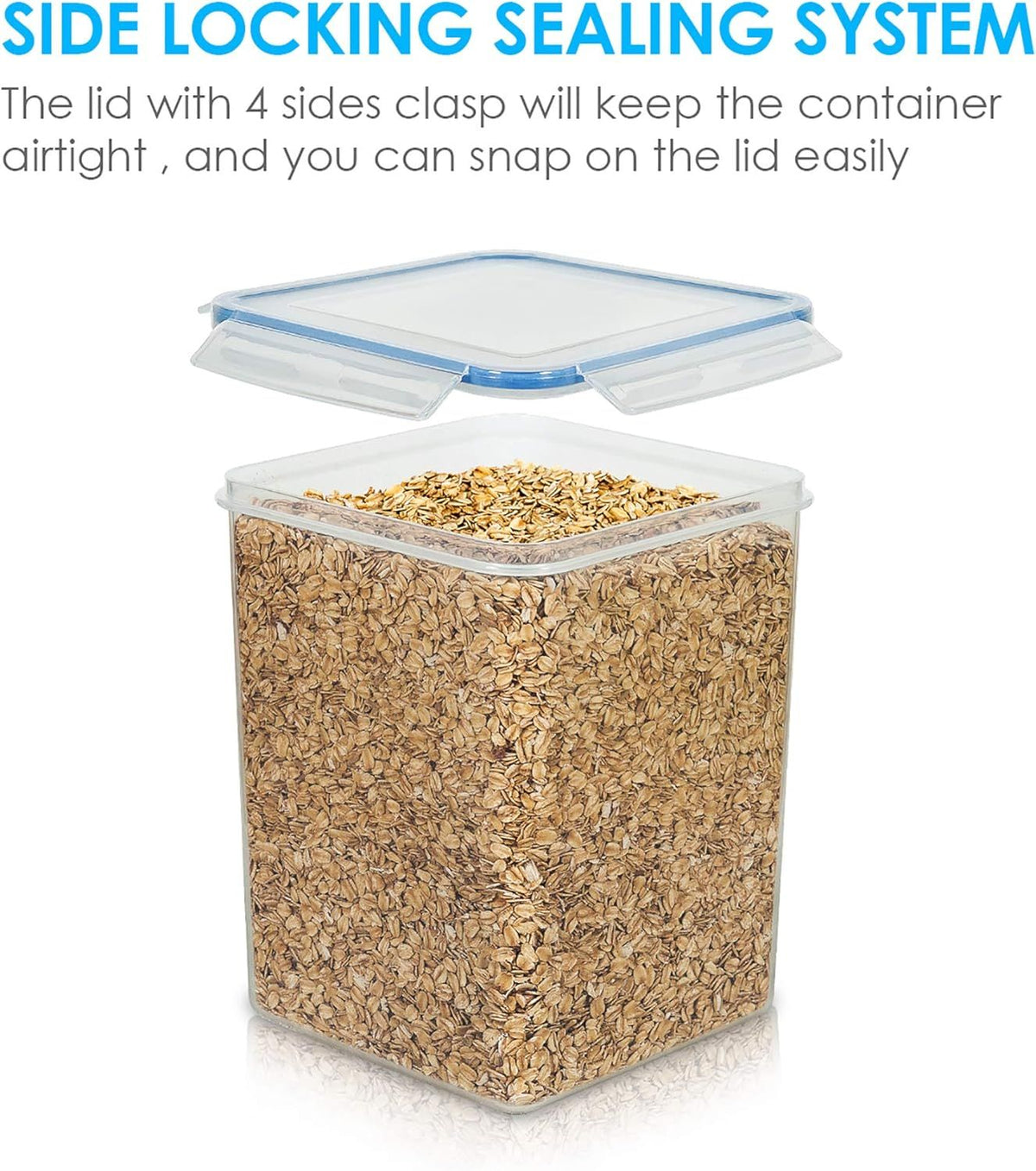 Airtight Pantry Canister Set with Cups and Labels