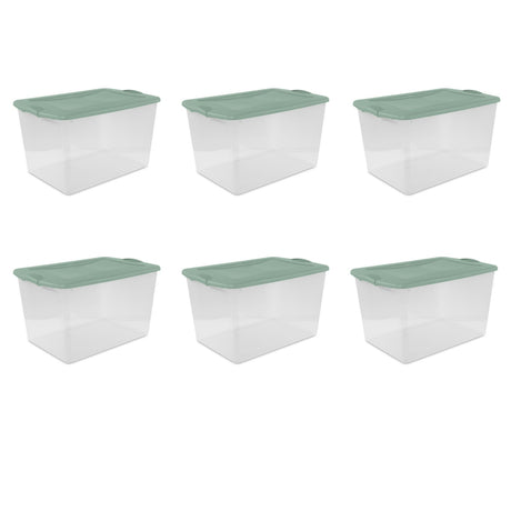 Clear Latching Storage Bin Set with Stackable Lids