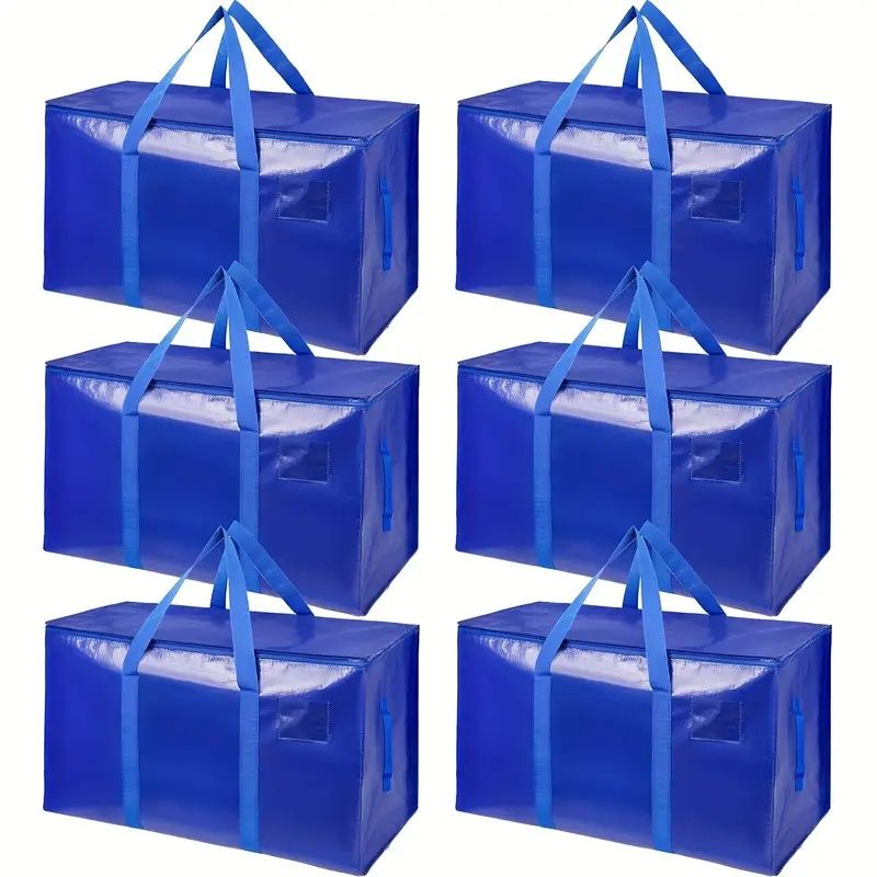 Extra Large Storage Tote with Open Top and Label Pocket