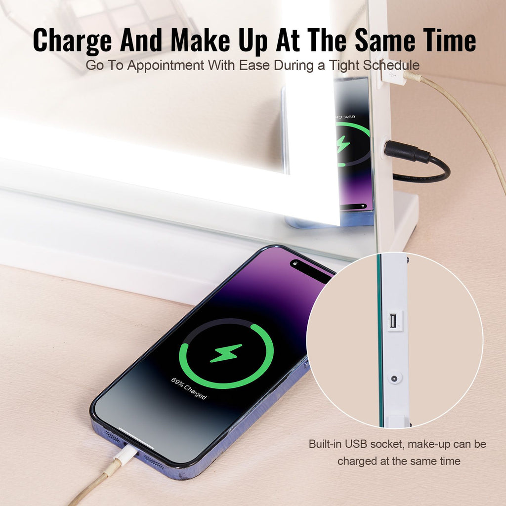 Lighted Vanity Mirror with Touch Controls