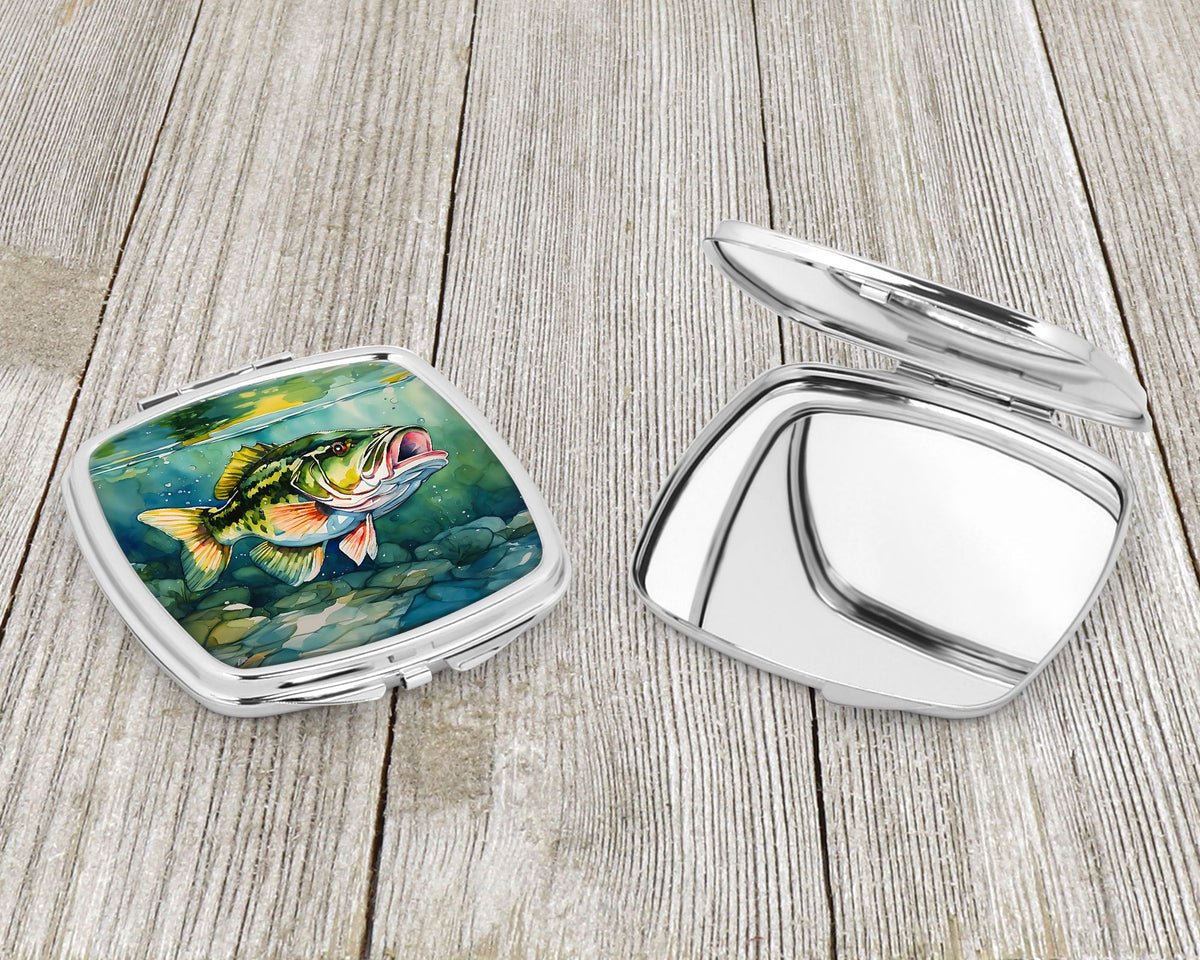 Largemouth Bass Folding Compact Mirror