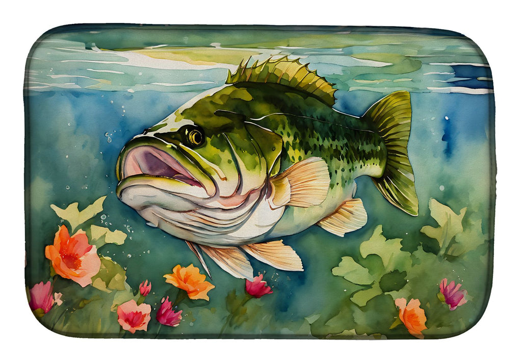 Largemouth Bass Absorbent Dish Drying Mat – Large