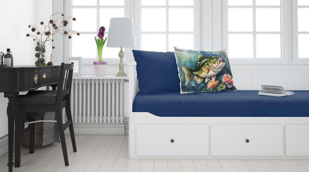 Largemouth Bass Artwork Easy-Care Standard Pillowcase