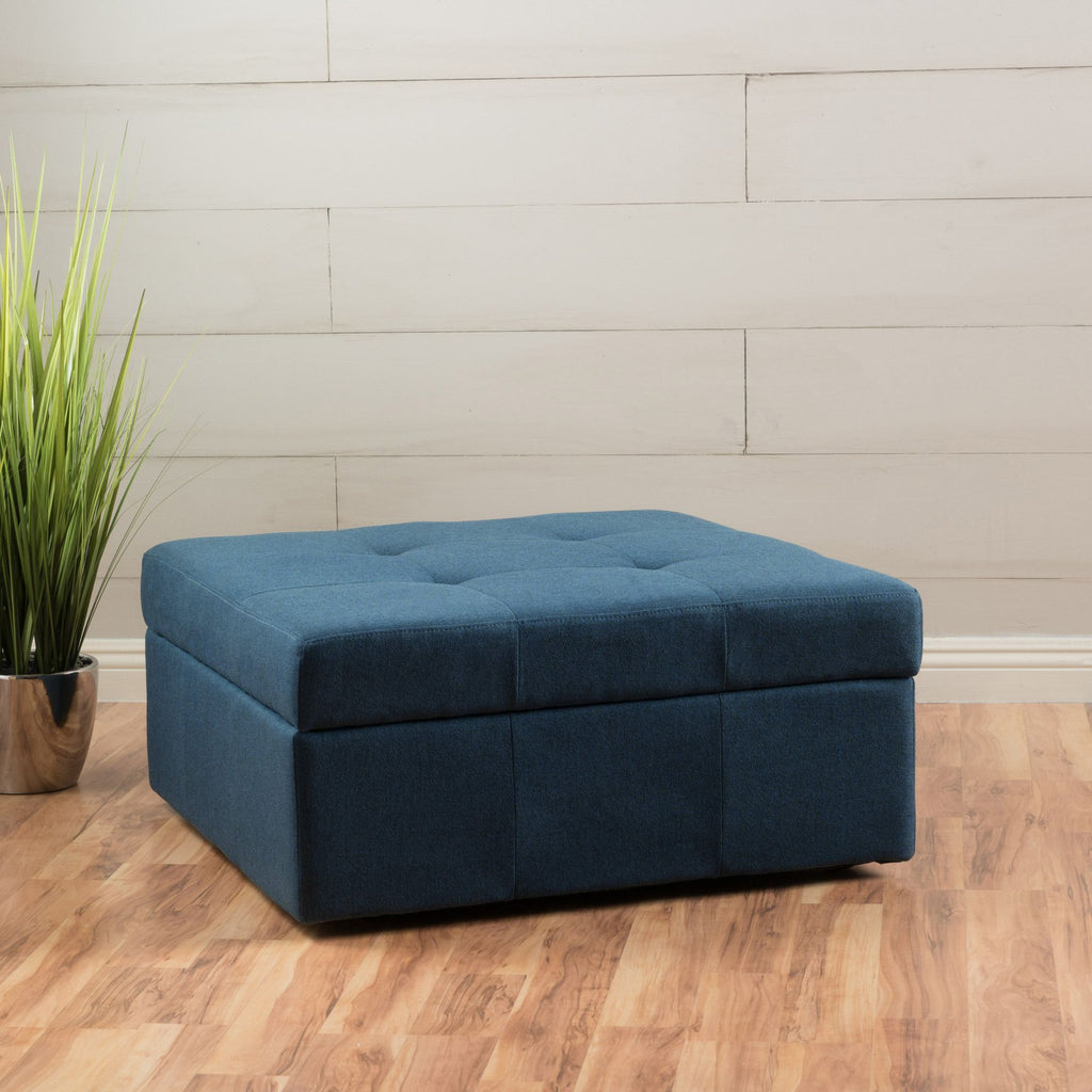 Larkin Tufted Storage Ottoman and Coffee Table