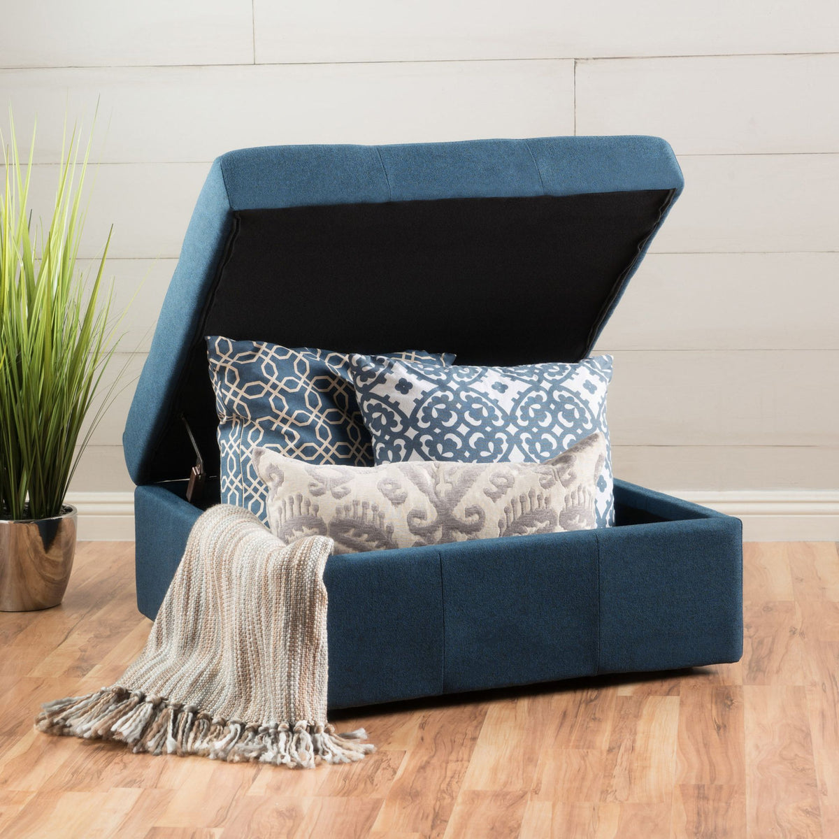 Larkin Tufted Storage Ottoman and Coffee Table