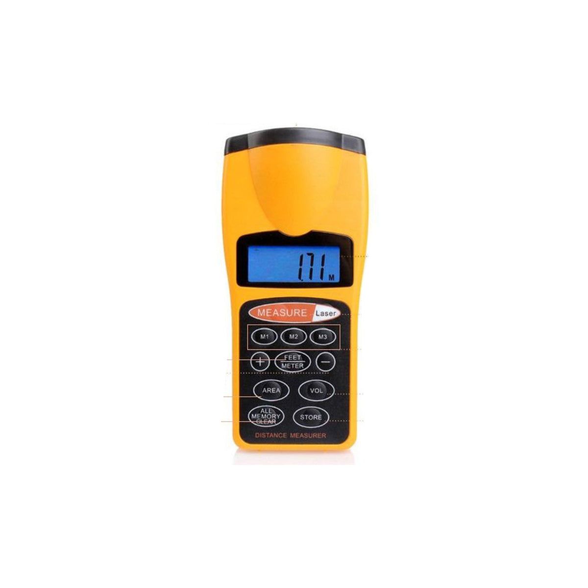 Laser Focus Digital Measuring Tool with LCD Display