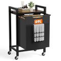 Laundry Hamper with Pull-Out Removable Bags and Movable Wheels