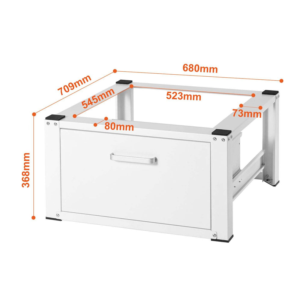 Laundry Pedestal with Drawer – Universal Fit for Standard Washers and Dryers