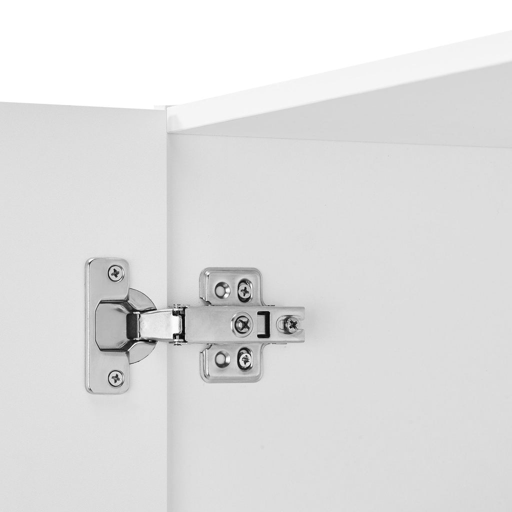 Wall-Mounted Laundry Cabinet with Adjustable Shelves