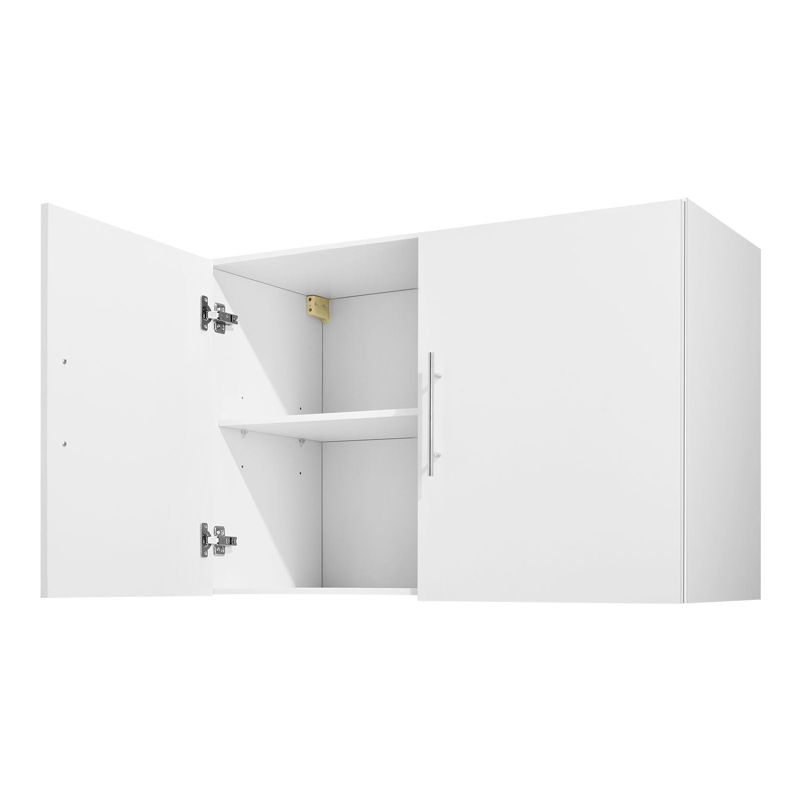 Wall-Mounted Laundry Cabinet with Adjustable Shelves