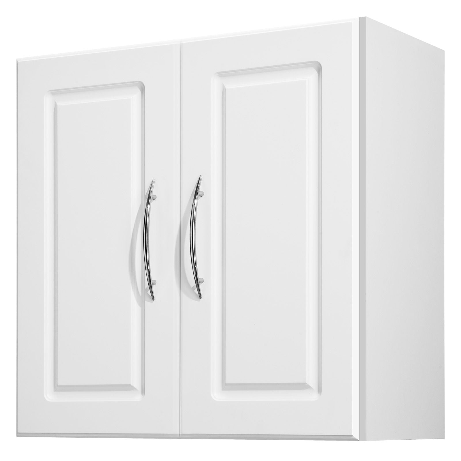 Laundry Room Wall Cabinet – 2-Tier Hanging Storage with Adjustable Shelves and Soft-Close Doors