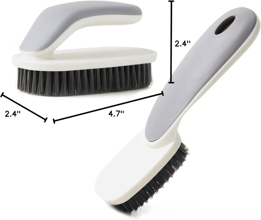 Soft-Bristle Laundry and Household Scrub Brush Set