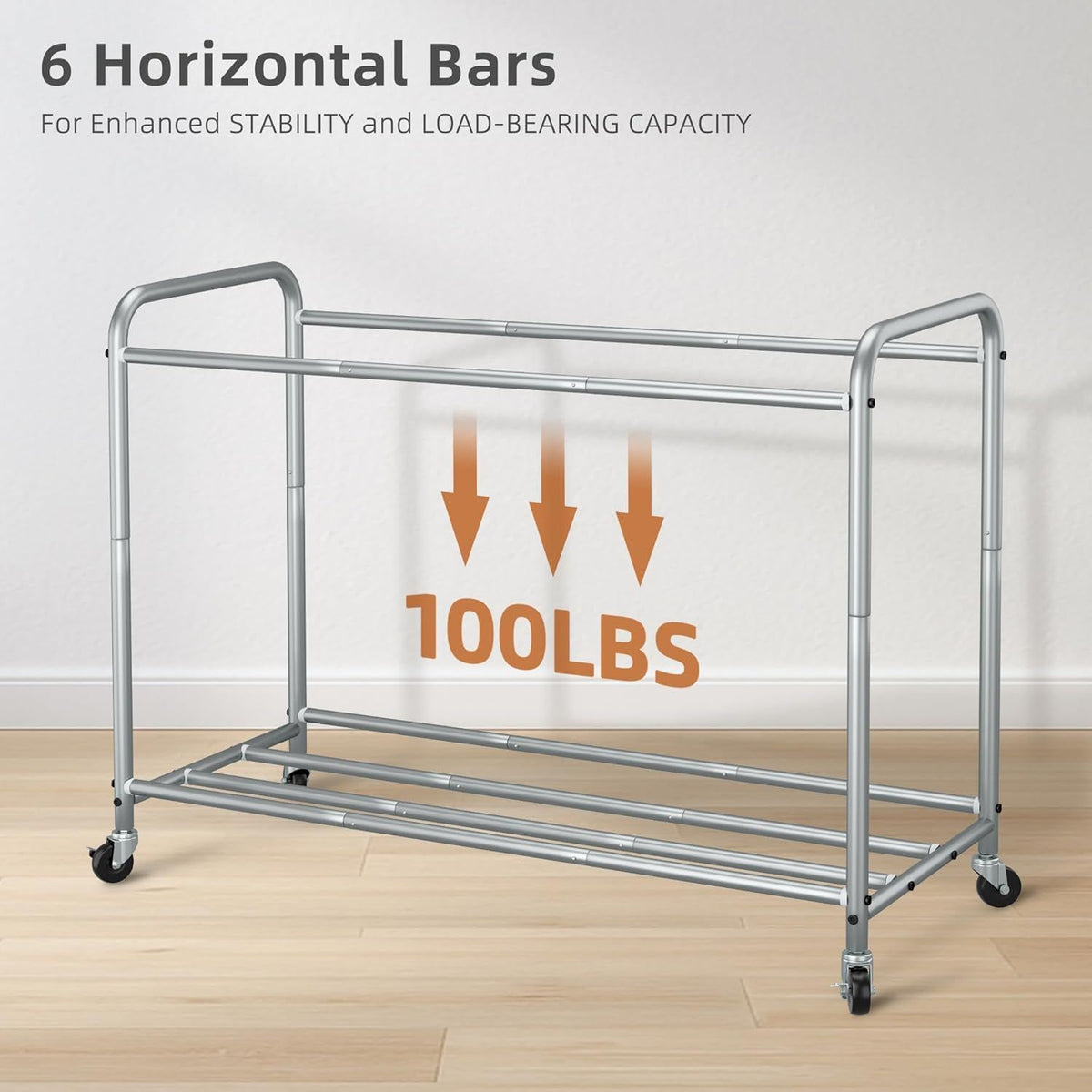 4-Section Laundry Sorter with Removable Bags and Wheels