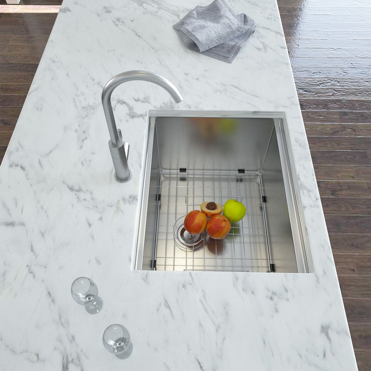 Deep Single Bowl Undermount Laundry Utility Sink with Soundproofing