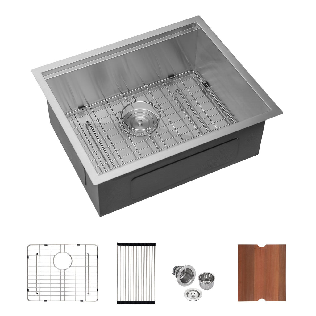 Deep Single Bowl Undermount Laundry Utility Sink with Soundproofing