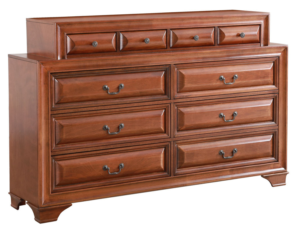 LaVita Oak-Finish Dresser with Jewelry Drawers