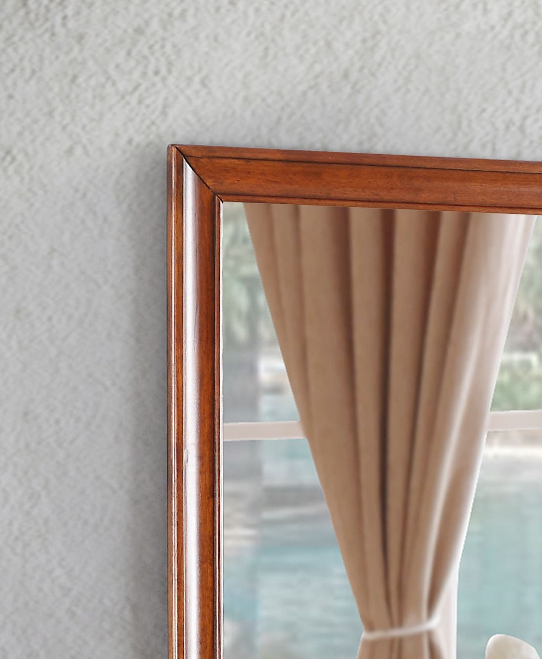 LaVita Transitional Mirror in Warm Oak