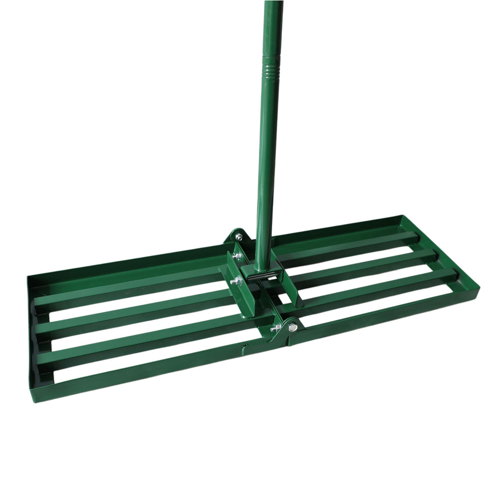 Long-Handle Lawn Rake for Leveling Soil and Sand