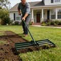 Long-Handle Lawn Rake for Leveling Soil and Sand