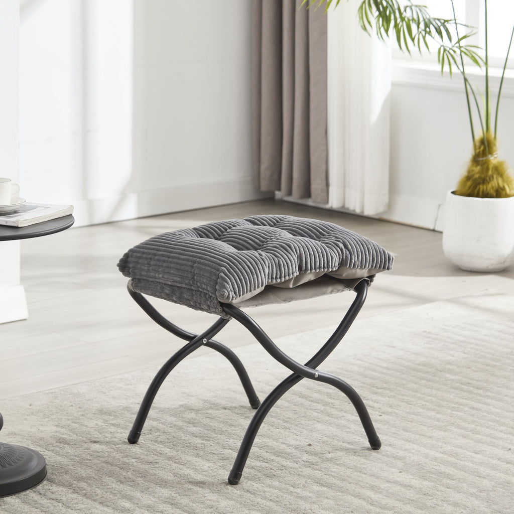 Lazy Chair with Ottoman – Modern Lounge Accent Chair with Side Pocket
