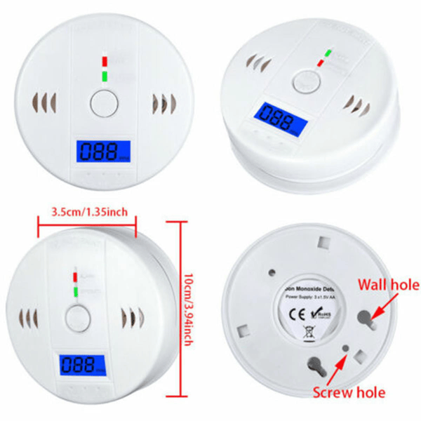 LCD Carbon Monoxide Detector with Test Button