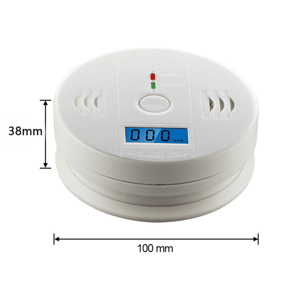 LCD Carbon Monoxide Detector with Test Button