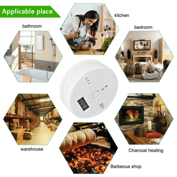 LCD Carbon Monoxide Detector with Test Button