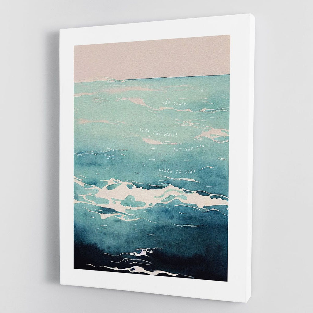 Learn To Surf Themed Wall Art